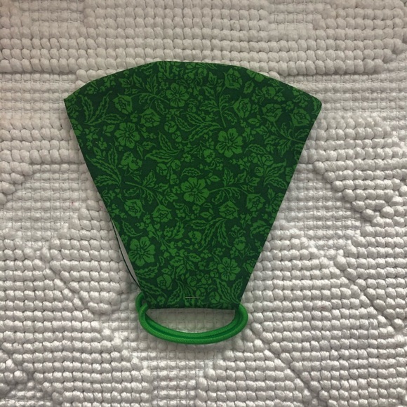 Green 2 Layer Cotton Face Mask - Picture 3 of 5